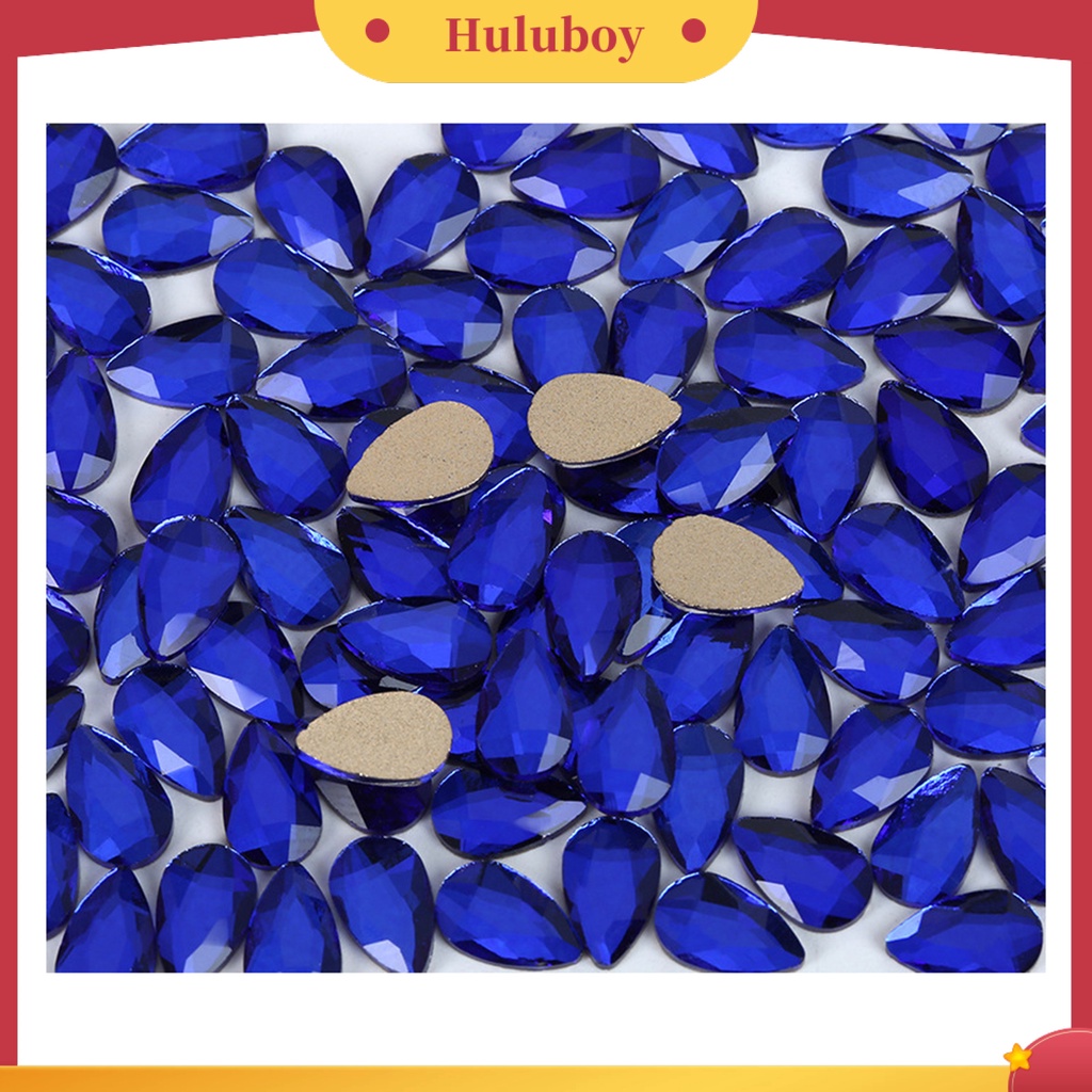 {In Stock} 50Pcs Manicure Berlian Palsu Bersinar Tiga Dimensi Flat Bottom DIY Sparkling Fat Drop Nail Art Irregular Nail Rhinestones Untuk Wanita
