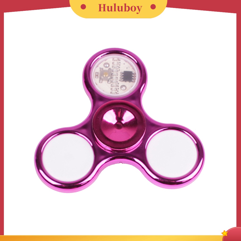 {In Stock} Spinner Jari Berputar Efek Cahaya Pola Berubah LED Electroplate Finger Fidget Hand Spinner Untuk Rumah