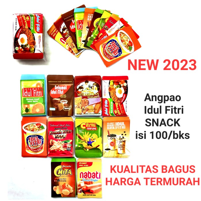 Angpao Idul Fitri isi 100 Murah Angpau Snack Lebaran Grosir TerMurah Harga Grosir Termurah