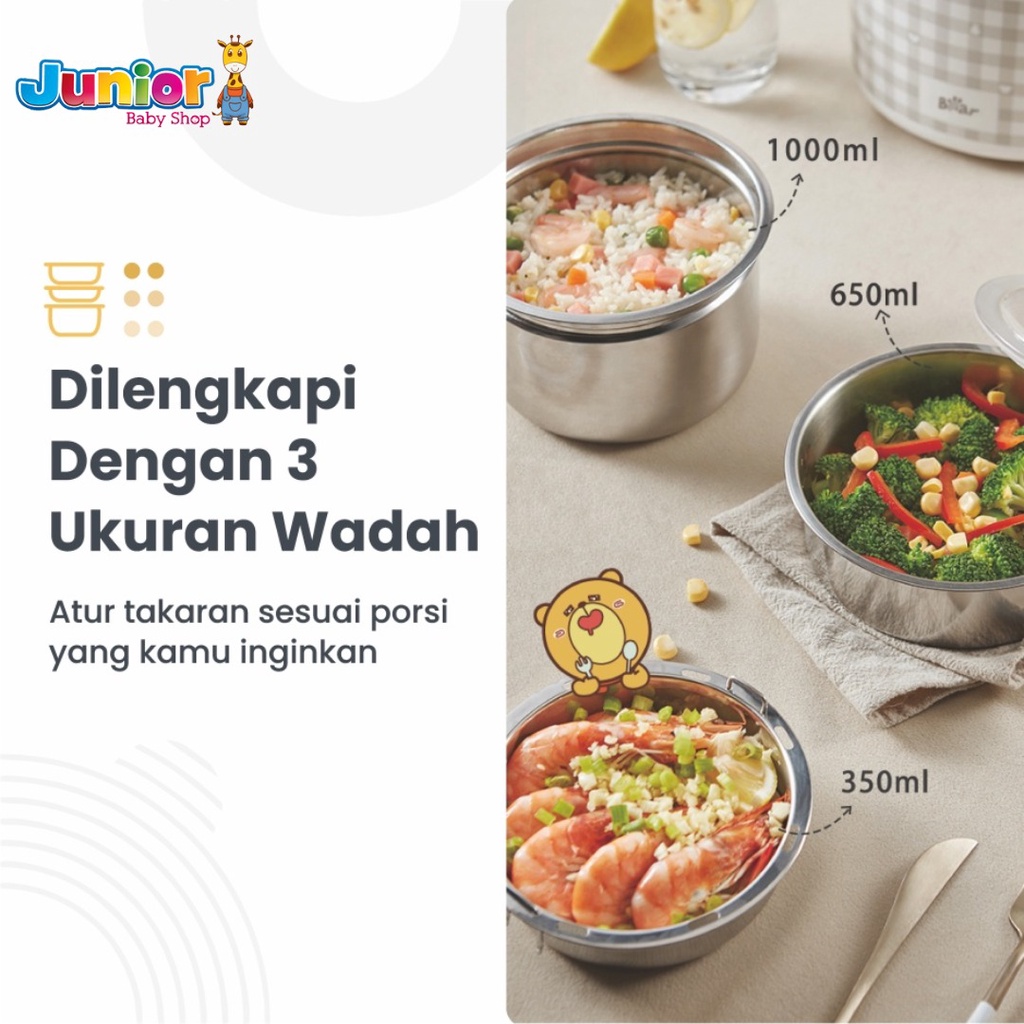 Bear Electric Lunch Box 2L / Kotak Bekal Elektrik / Penanak Nasi / Pemanas Makanan