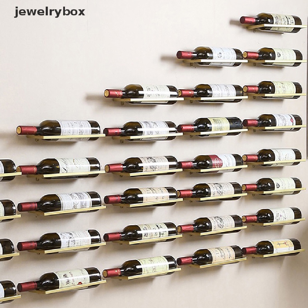 [jewelrybox] 1pc Rak Wine Bar Tempel Dinding Tempat Aksesoris Display Besi Penyangga Rak Butik