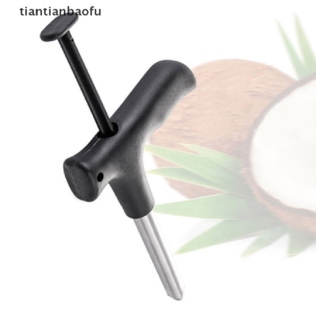 [tiantianbaofu] The Coconut Opener Tool Black Buka Lubang Potong Alat Pembuka Buah Dapur Gadget Butik