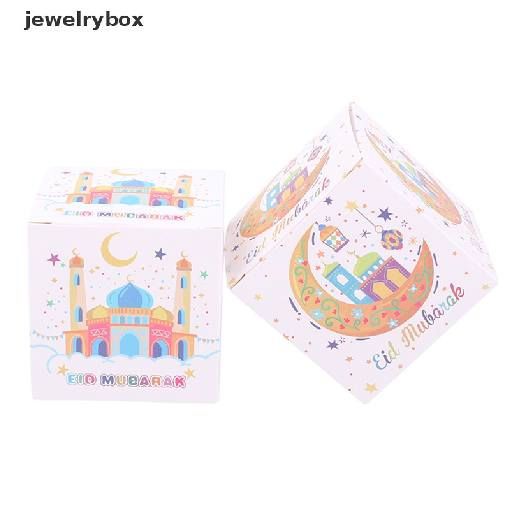 [jewelrybox] 5pcs Eid Mubarak DIY Paper Gift Box Candy Box Selamat Idul Fitri Perlengkapan Ramadhan Butik