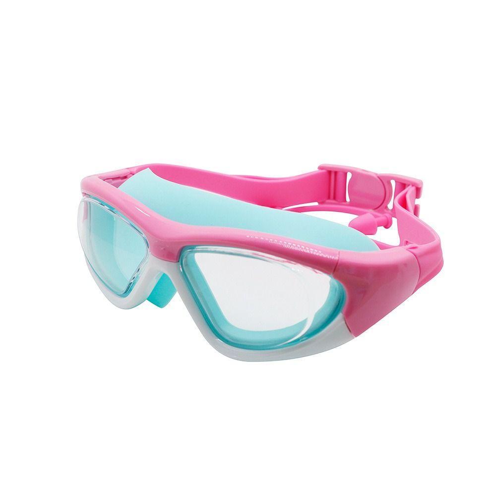 Kacamata Renang Agustina Dengan Earplug Siam Untuk 8-13tahun 2in1 Diving Surfing Goggles Waterproof Kacamata Renang Anak Anti Kabut Anak Kacamata Renang HD