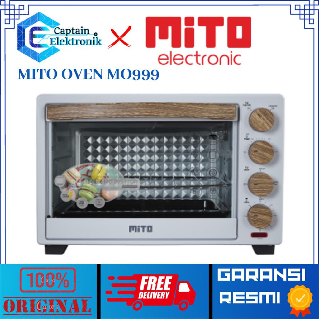 Oven Listrik Mito MO-999 / 999 / MO999 WOOD Top Electric Oven 28 Liter ORI