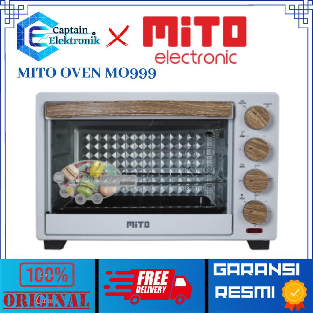 Oven Listrik Mito MO-999 / 999 / MO999 WOOD Top Electric Oven 28 Liter ORI