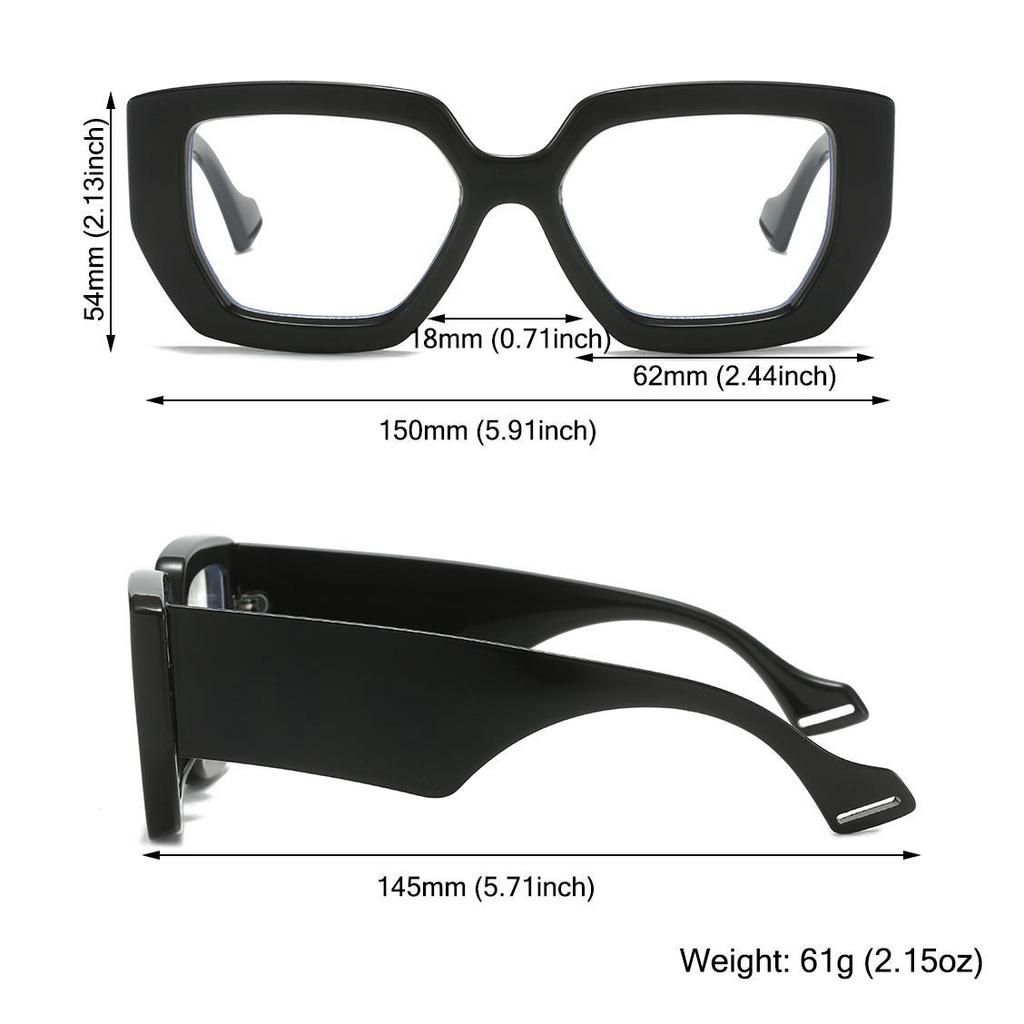 Kacamata Hitam Nanas Untuk Wanita Fashion Kacamata Bening Eyeglasses Frame Tebal