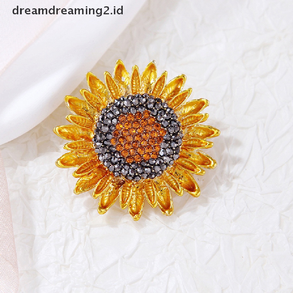 (hot) Vintage Collecg Beauty Flower From Sunflower Bros Untuk Wanita Gadis Pesta Pernikahan Bros Pin Hadiah//