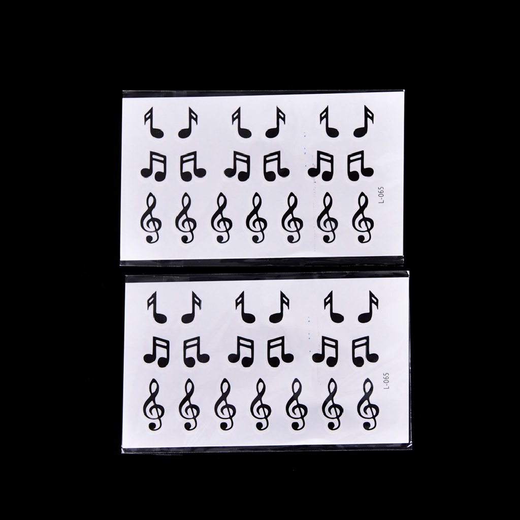 // Kecantikan// Baru Stiker Tato Temporer Palsu Musik Note Arm Body Tahan Air Wanita Art **