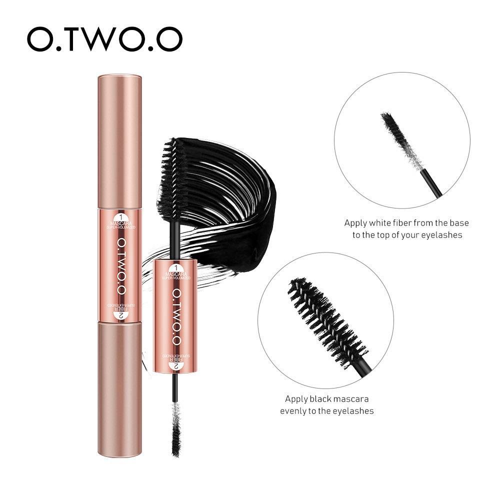 O.TWO.O Miracle Mascara 2 in 1 Silk Fiber Waterproof And Fast Dry 9135 [Emperor]