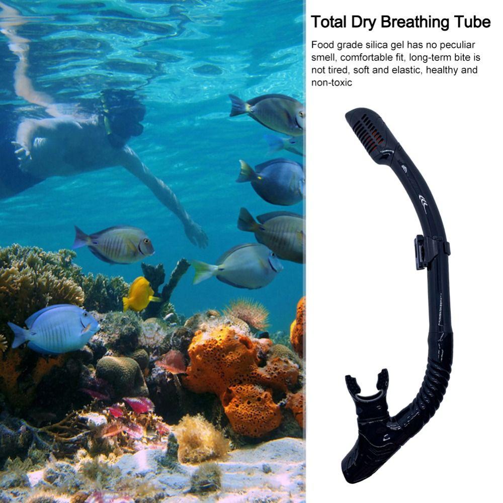 Lanfy Diving Snorkel Tube Full Dry Untuk Under Water Air Alat Pernafasan Pernafasan Renang Tube Alat Menyelam Cocok Dewasa Anak Underwater Snorkeling Dry Breathing Tube