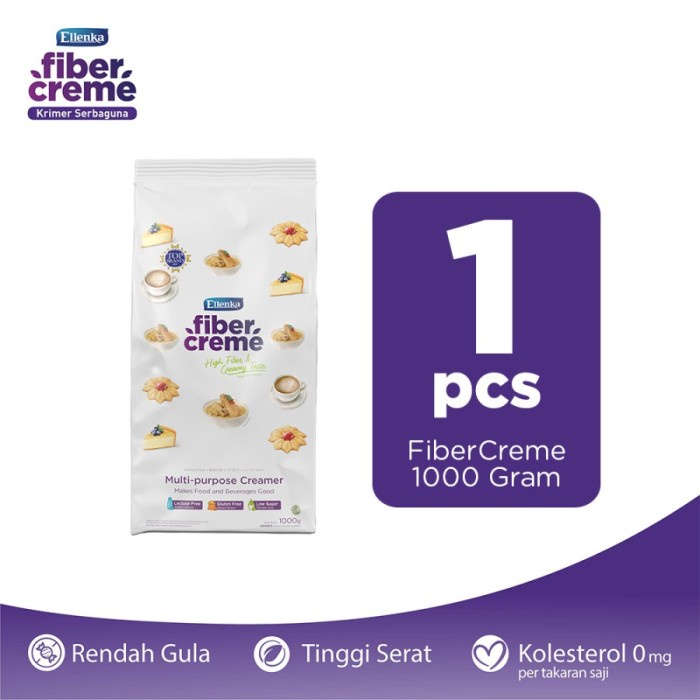 

[Ready-Stock]Cod ELENKA Fiber Creme Multi Purpose Creamer 1 KG Pengganti Santan Krimer