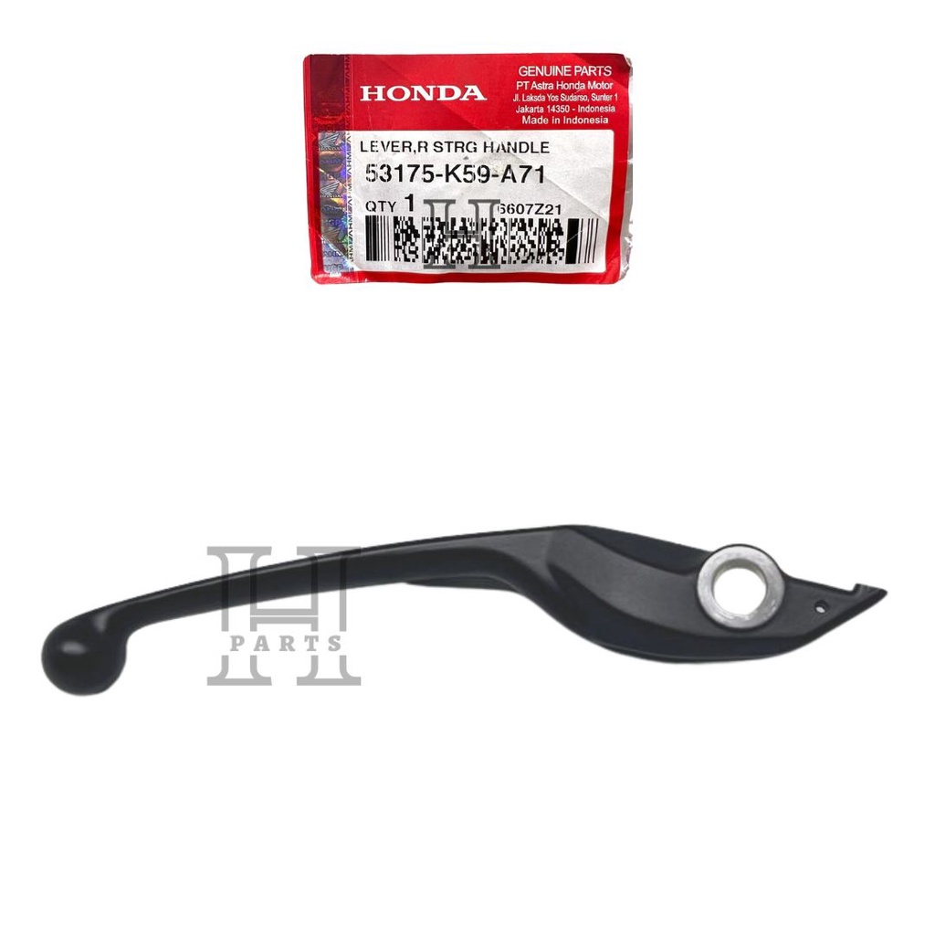 LEVER R STEERING HANDLE HENDEL REM KANAN DEPAN GENIO VARIO 125 K60R VARIO 150 K59J VARIO 160 K2S 53175-K59-A71 ASLI ORIGINAL AHM HGP HONDA