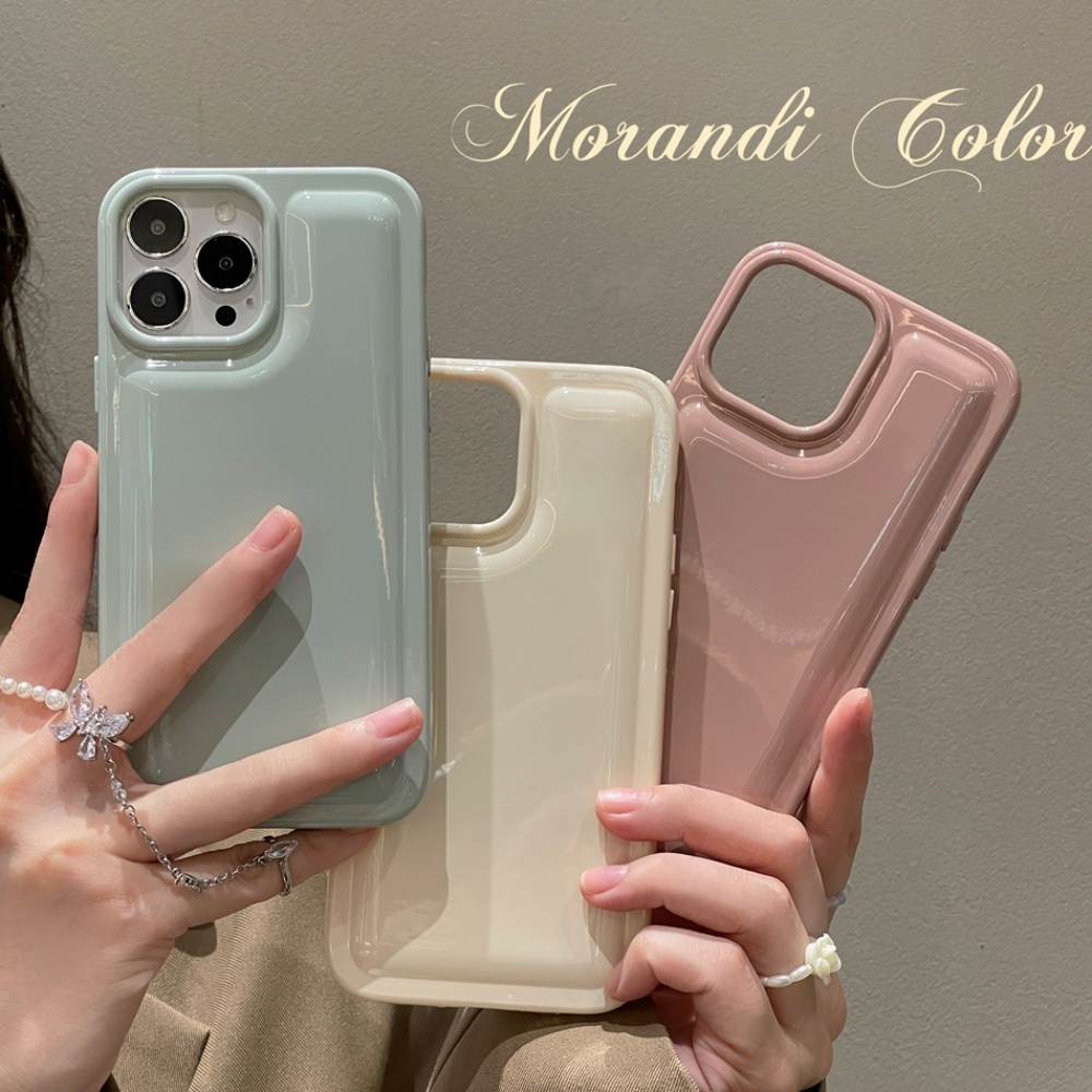 Morandi Case Silikon Warna Untuk iPhone 14 Pro Max13 12 11 Pro MAX Casing iPhone XR X XS Max14 Plus TPU Lembut Shockproof Case Cover