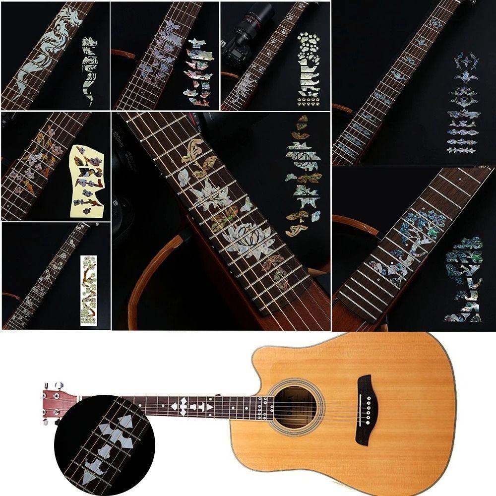 Needway Stiker Gitar Guitarra Aksesoris 22gaya Bass Gitar Akustik Gitar Inlay Stiker Gitar Elektrik Guitar Decals