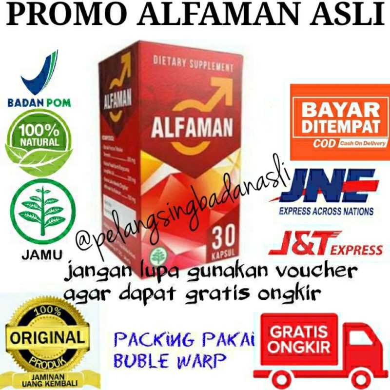 100% ORIGINAL Alfaman Asli Alfa Man Original Obat Herbal Kuat Keras Tahan Lama 100% Ampuh