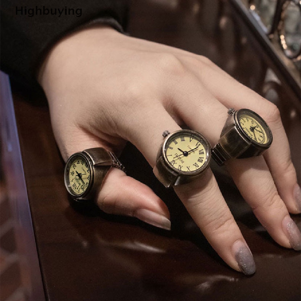 Hbid Vintage Rings Punk Elastis Melar Jam Tangan Rings Untuk Wanita Pria Individualitas Baru Hip-hop Pasangan Aksesoris Glory