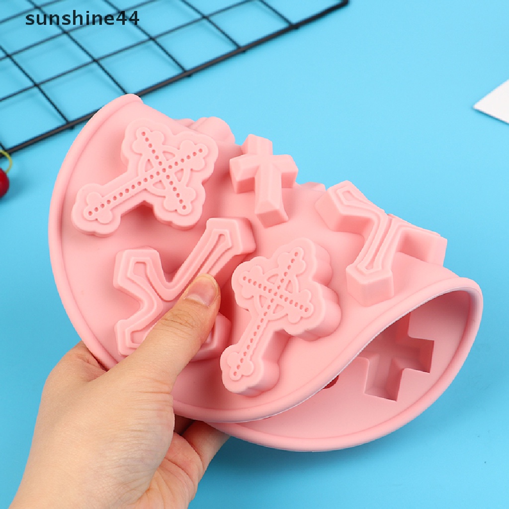 Sunshine Cetakan Silang Silikon DIY Baking Tray Kue Coklat Permen Fondant Baking Mold ID