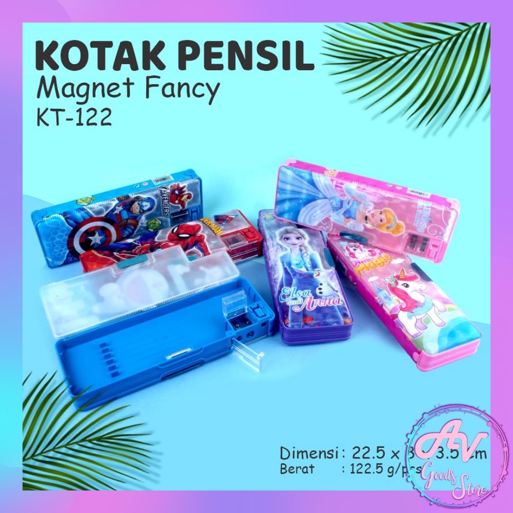 

Kotak Pensil Magnet + Rautan Karakter KT122 / Tempat Pensil Magnet Fancy