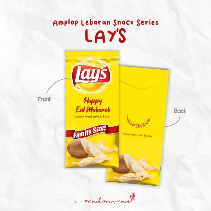 

Amplop Lebaran Snack Series Panjang - Uang tanpa dilipat - Lays