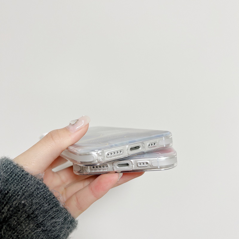 So Nice！Shine Line Shell Pattern Soft Case HP iP iPhone 12 13 14 Pro Max 11 FTD Good Casing Apple