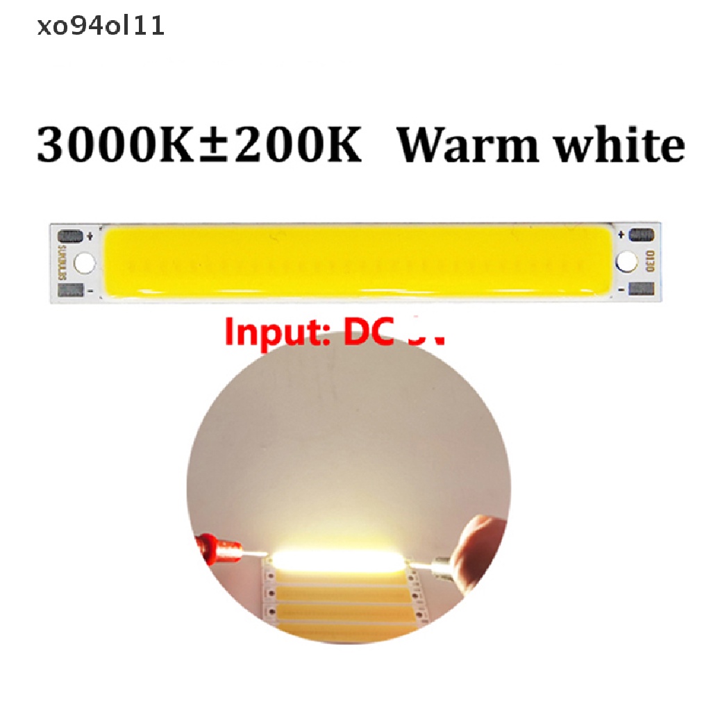 Xo Hot sale 3V 3.7V DC 60mm 8mm LED COB Strip 3W Hangat Dingin Putih Biru Merah COB LED Sumber Cahaya Untuk DIY Sepeda Kerja Lampu OL