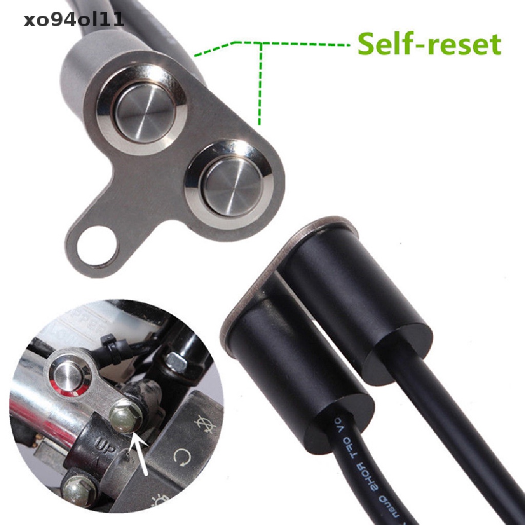 Xo Universal Stang Motor Reset Lock Mount Horn Mesin Start Tombol Ganda OL