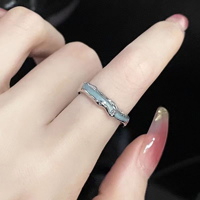 Cincin Geometris Bahan Alloy Fashion Untuk Wanita