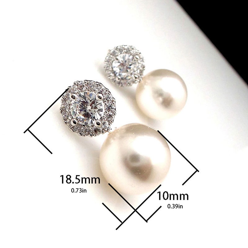 Beige Simulasi Mutiara Stud Anting Untuk Wanita Desain Sederhana Indah Perempuan Anting Tindik Telinga Grosir Perhiasan Baru