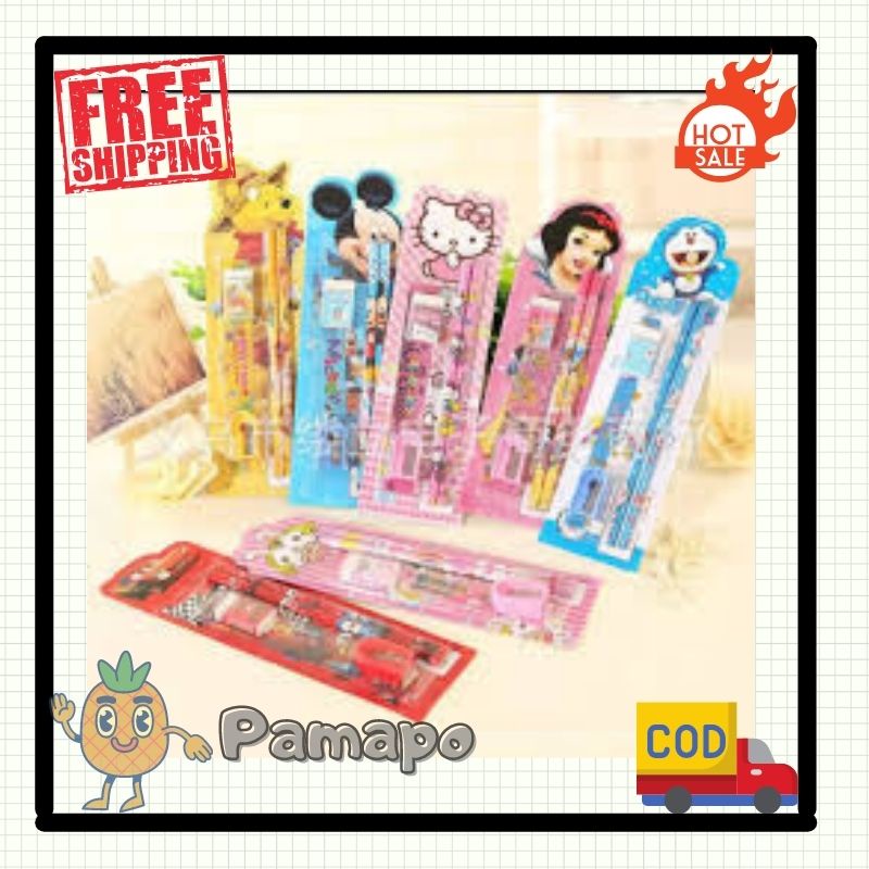 

♥️PAMAPO♥️- Kode 303 Set Alat Tulis Stationary Set 5in1 Pensil Penghapus Souvenir Ultah
