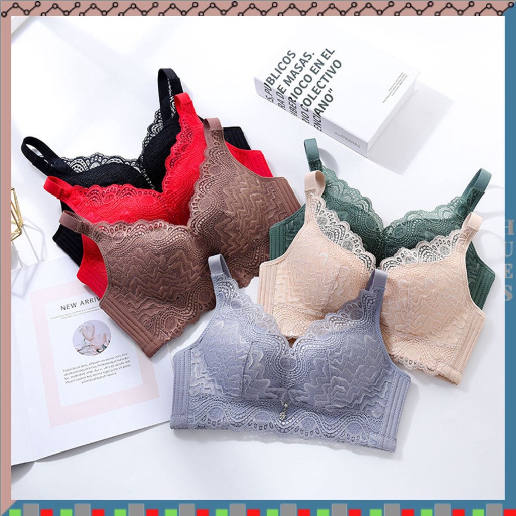 HUES.ID Bra Women Bra BH Wanita Push Up Busa Tipis 9035