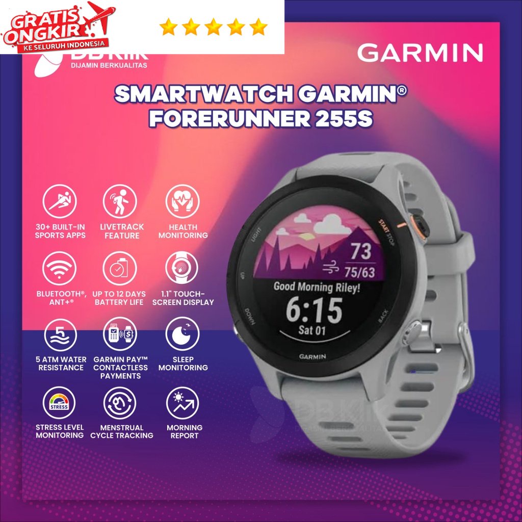 Smartwatch GARMIN FORERUNNER 255S 1.1" - Garmin FORERUNNER 255S