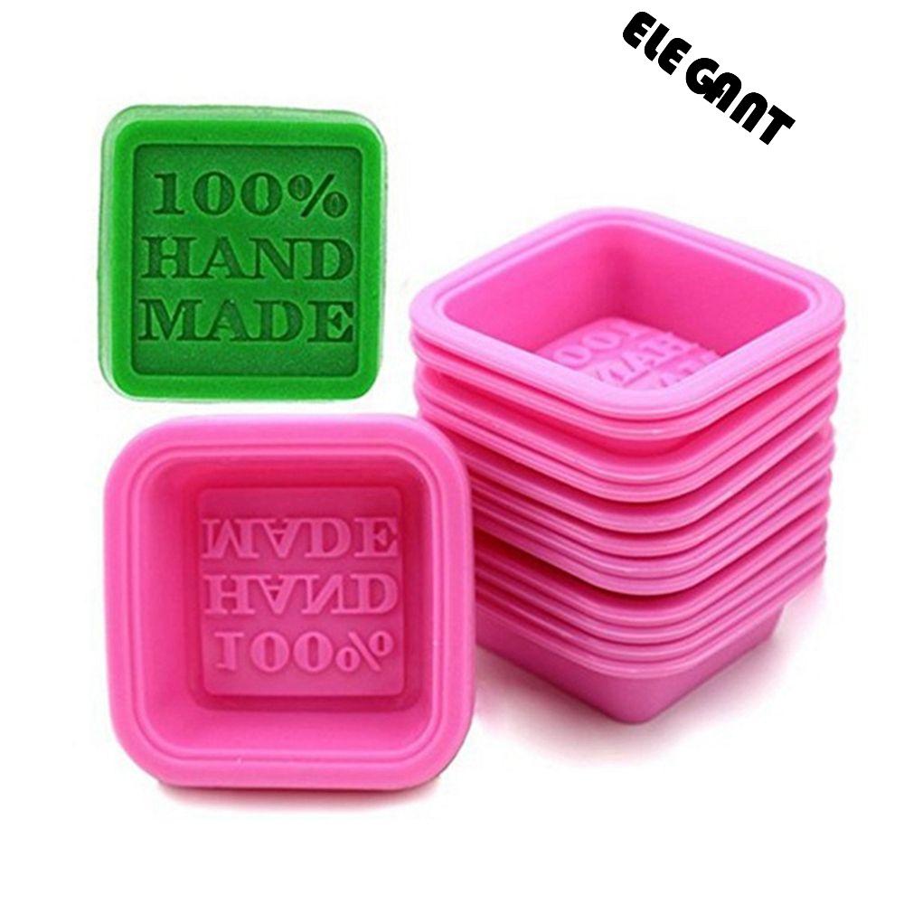 [Elegan] Cetakan Sabun Silikon Handmade Membuat Oval Cupcake Square Baking Mold