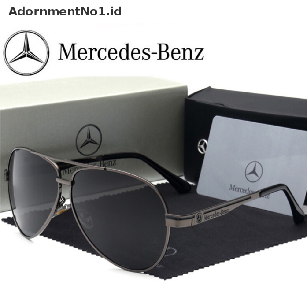 [AdornmentNo1] Mercedes Benz Kacamata Polarized Vintage Metal Frame Kacamata Casual Eyeglasses [ID]