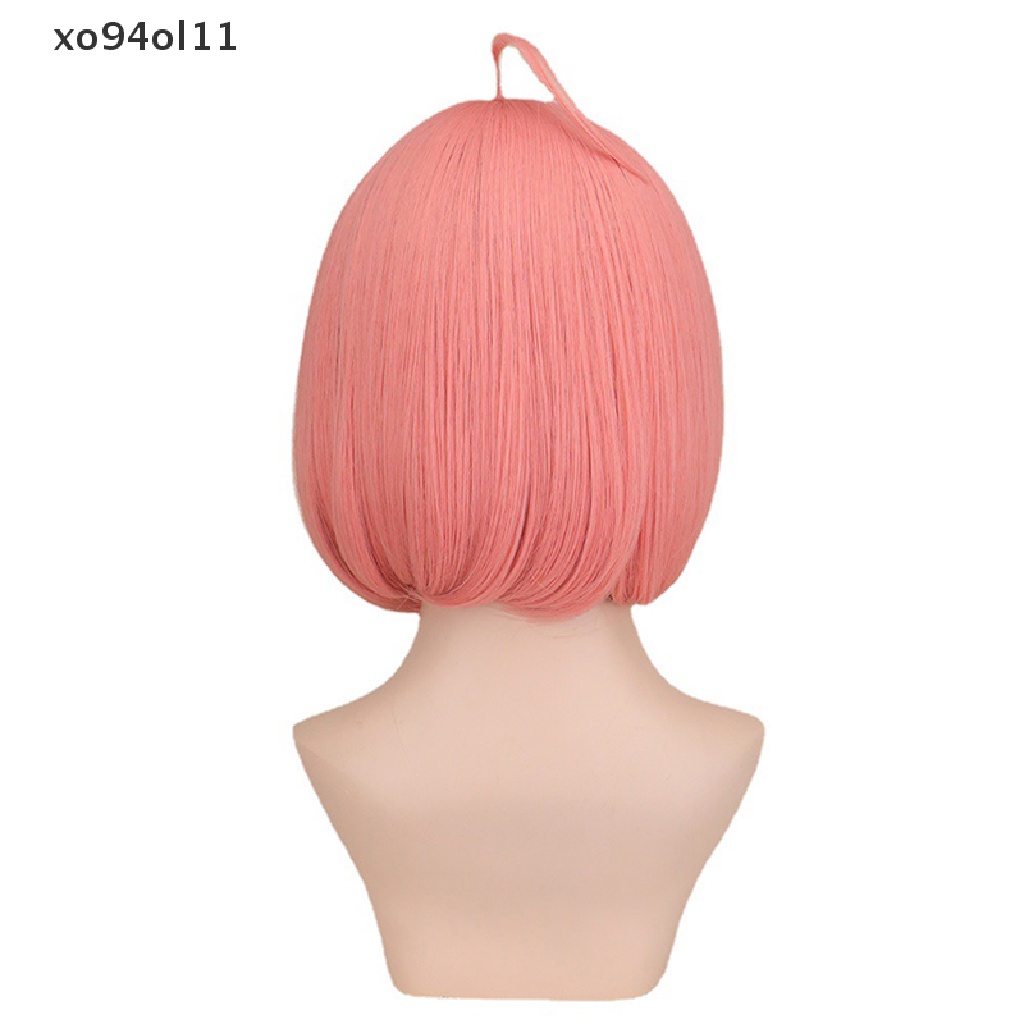 Xo Anime SPY X Keluarga Anya Forger Pendek Pink Cosplay Wig Rambut Pendek Simulasi Kulit Kepala Halloween Pesta Wanita Wig OL