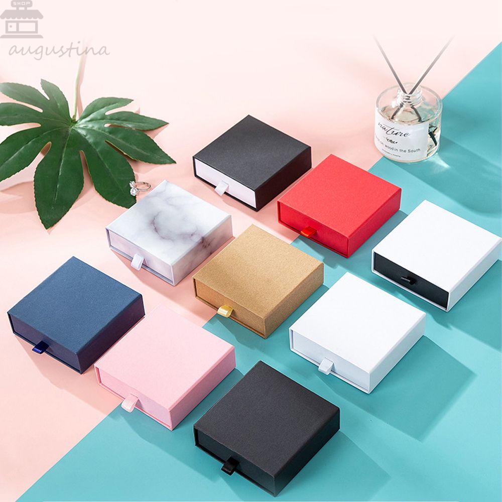 Agustina Jewelry Box Suspensi Vintage Gelang Kemasan Kotak Square Cincin Kalung Display Perhiasan