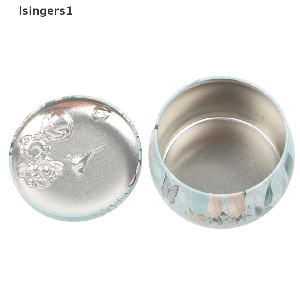 [lsingers1] 1pc Candy Tin Box Bulat Kotak Hadiah Tea Pot Handmade Toples Sabun Kemasan Case Butik