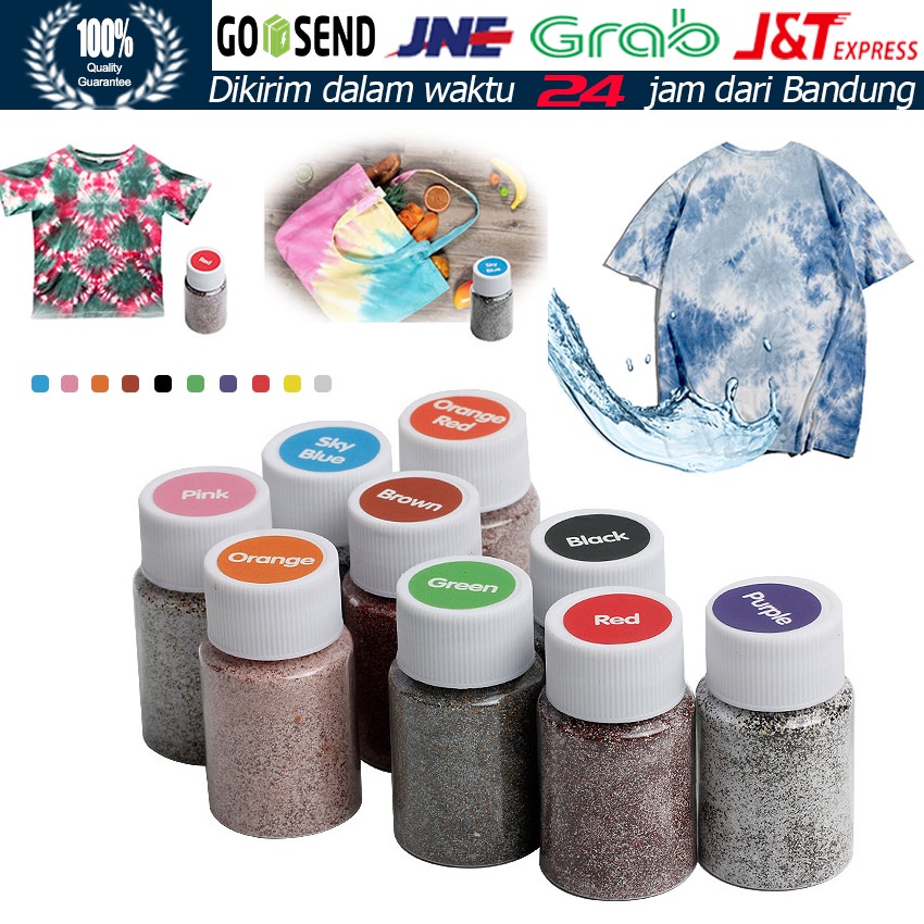 

10Color Pewarna Tie Dye Kit / Pewarna Celup Tie Dye Baju Tekstil DIY Anak-anak Bubuk Celup Dasi Pigmen Pewarna Air Dingin