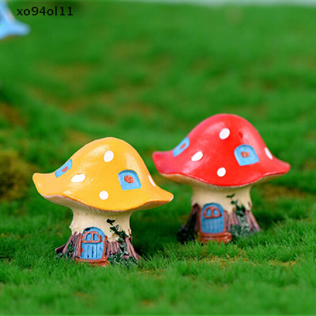 Xo Miniatur Rumah Jamur Untuk Taman Peri Gnomes Terrariums Decor OL