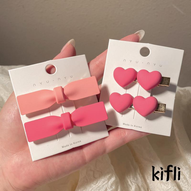 [KD] Jepit Duckbill Samping Hair Clip Side Clip Hiasan Kepala Hati Cewek Bow