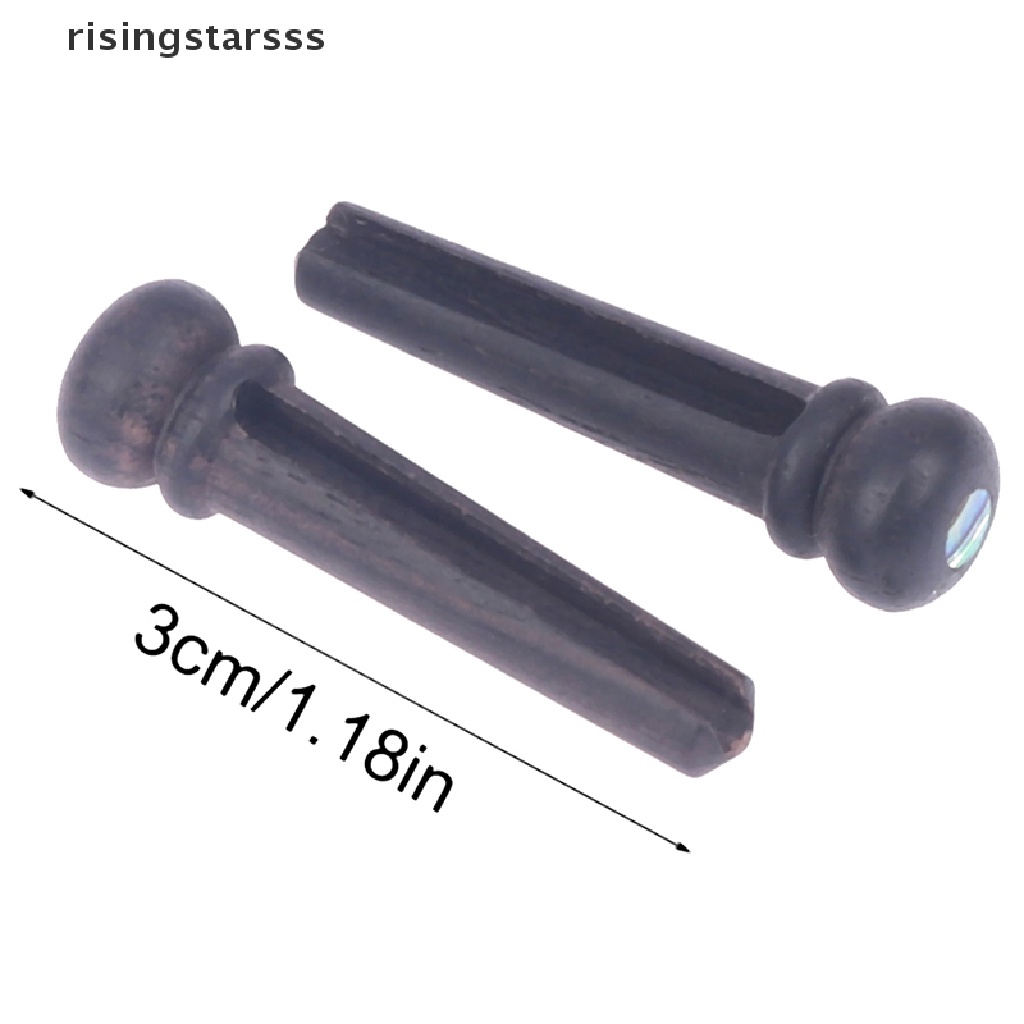 Rsid Span-new 6Pcs Folk Guitar Ebony String Cone Solid String Vertebra Pasak Paku Gitar Jelly