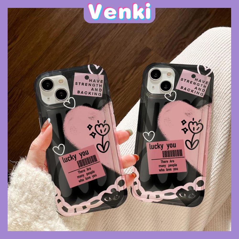 Case For iPhone 14 Pro Max Soft TPU Jelly Airbag Case Creative Pink Heart Camera Protection Shockproof For iPhone 14 13 12 11 Plus Pro Max 7 Plus X XR