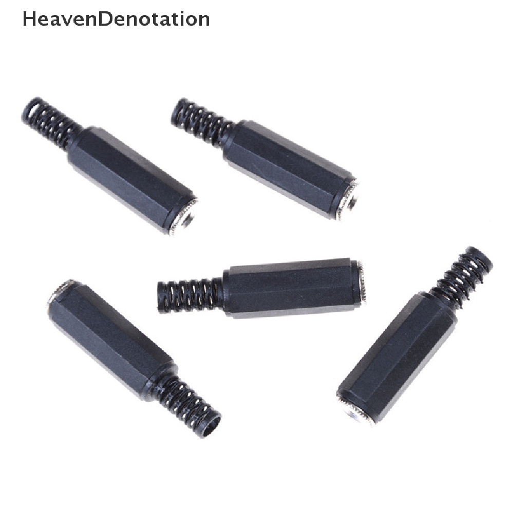 [HeavenDenotation] 5pcs/set Konektor Soket Adaptor Audio Stereo Female 3.5mm HDV