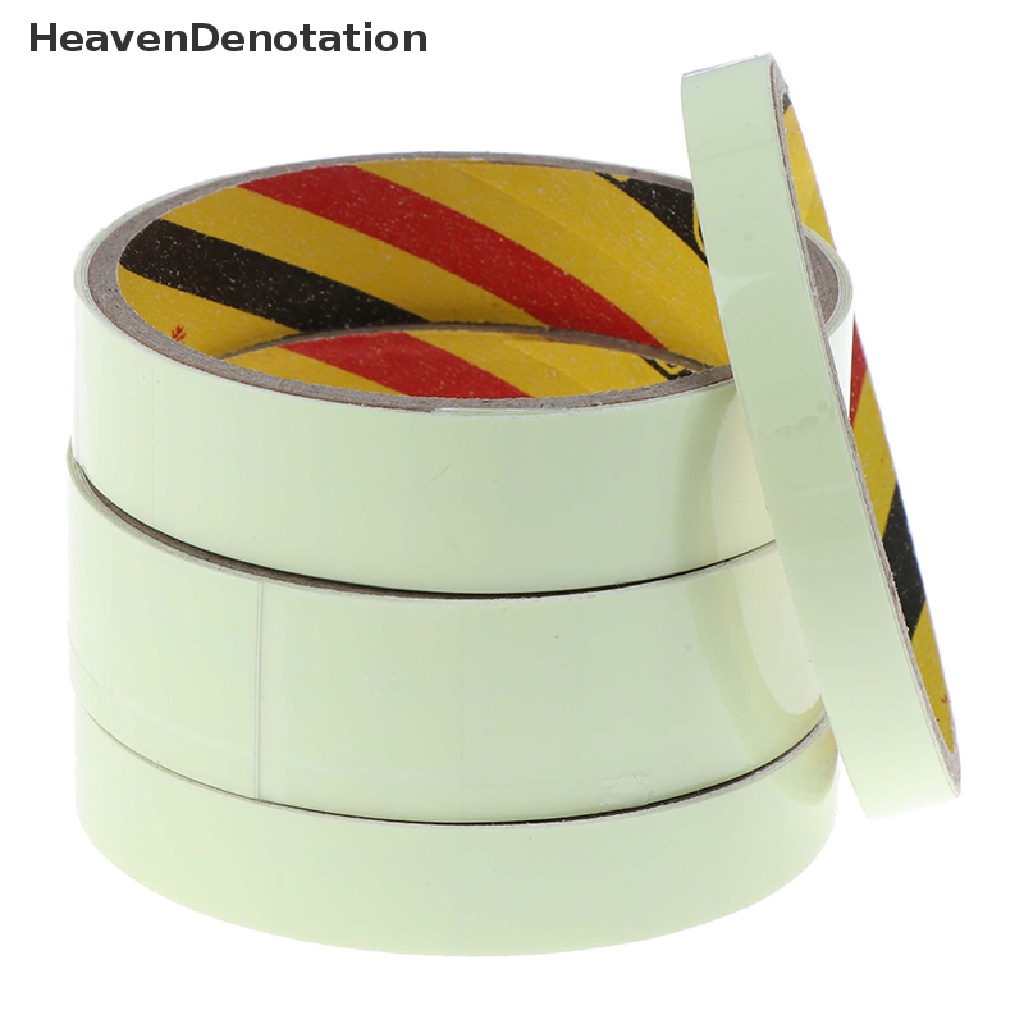 [HeavenDenotation] 1m Luminous Tape Night Vision Glow In Dark Selotip Peringatan Perekat Diri Keamanan Rumah HDV