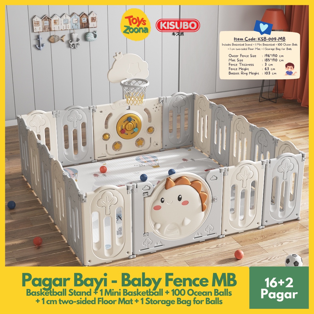 Full Set! ToysZoona Fence Pagar Bayi Anak Baby Play Fence Playpen