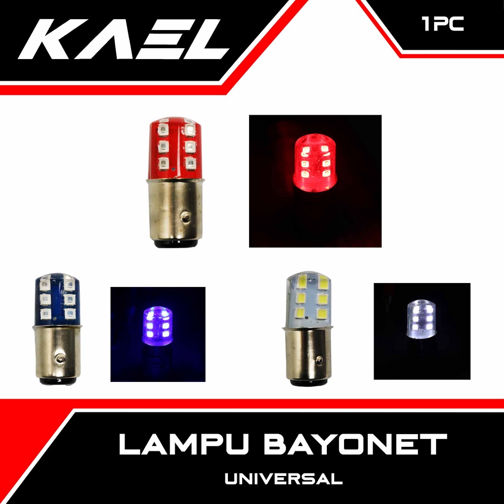 Lampu Jelly Belakang LED Strobo 12 Mata  DC 12 Volt Stop Rem Lamp Stoplamp Keda Kedip Flash Bayonet