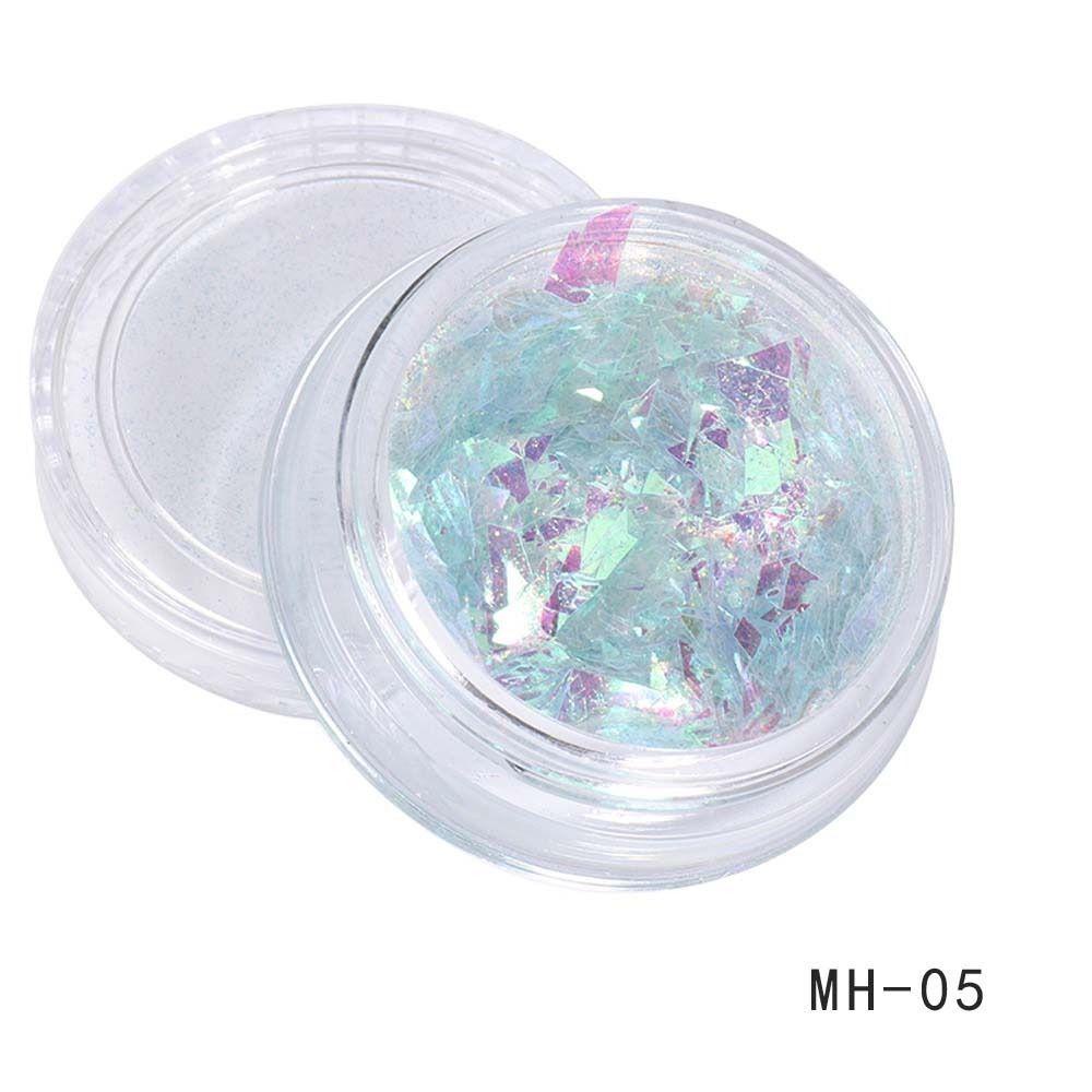 Agustina Aurora Kuku Serpihan Kuku Salon Fashion Nail Art Foils Ice Opal 3D Kuku Glitter Manicure Aksesoris Tidak Teratur Kuku Paillette