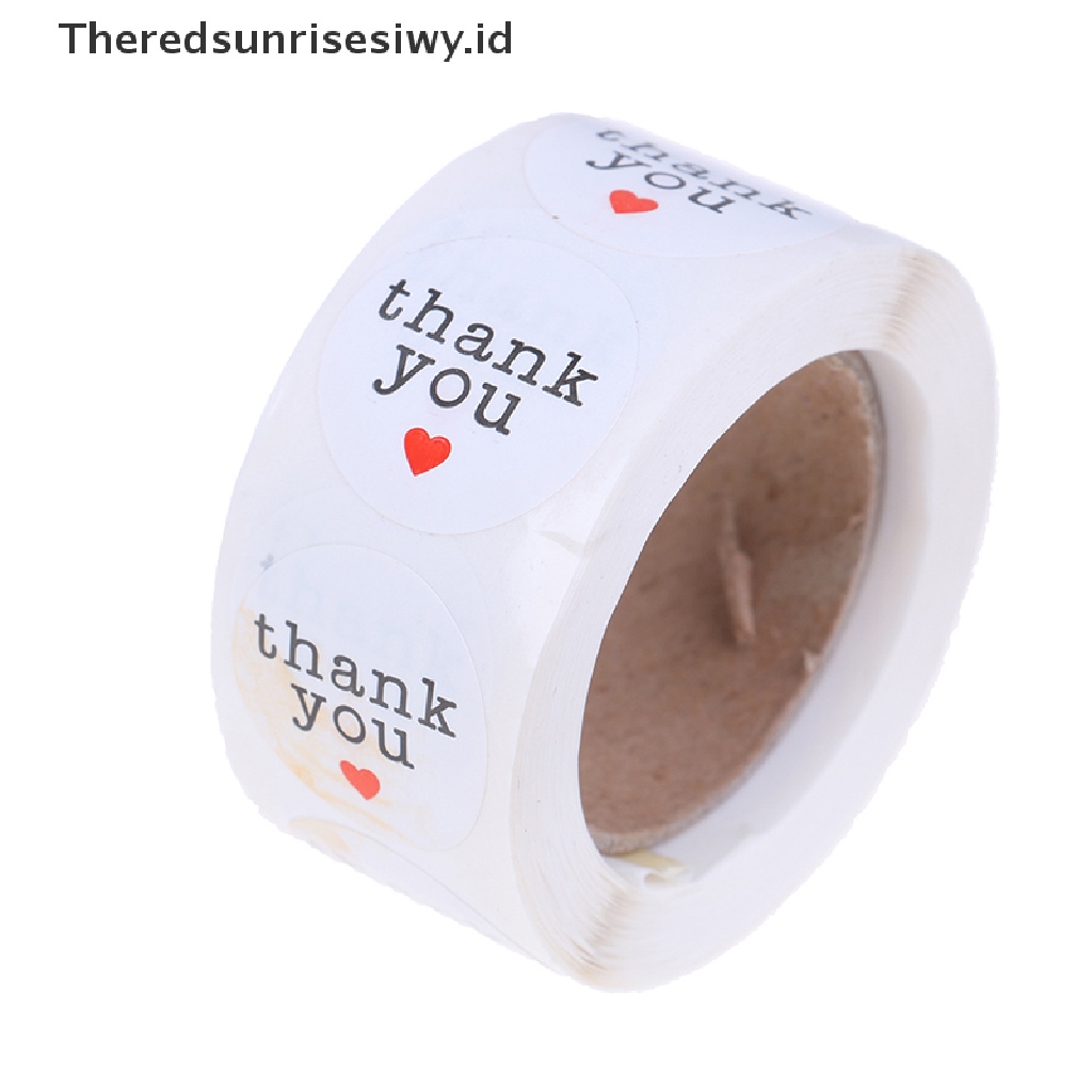 # Kado Mom &amp; PAPA DIY # 500label/roll Stiker thank you Segel Label ers Alat Tulis er~