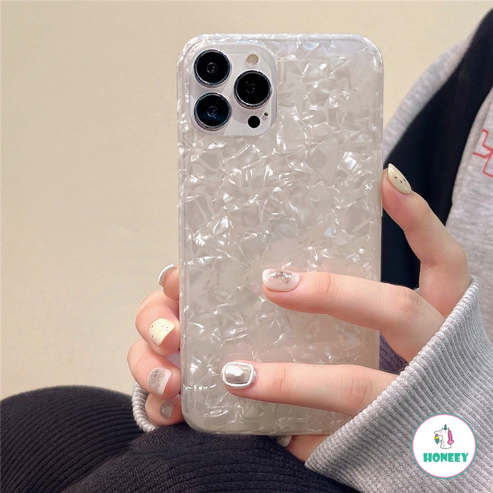 IPHONE Case Motif Cangkang Glitter Dream Untuk Iphone14 12 11 13 Pro Max XR XS Max X8 7 Plus Cover Silikon Lembut Untuk Iphone12 Pro