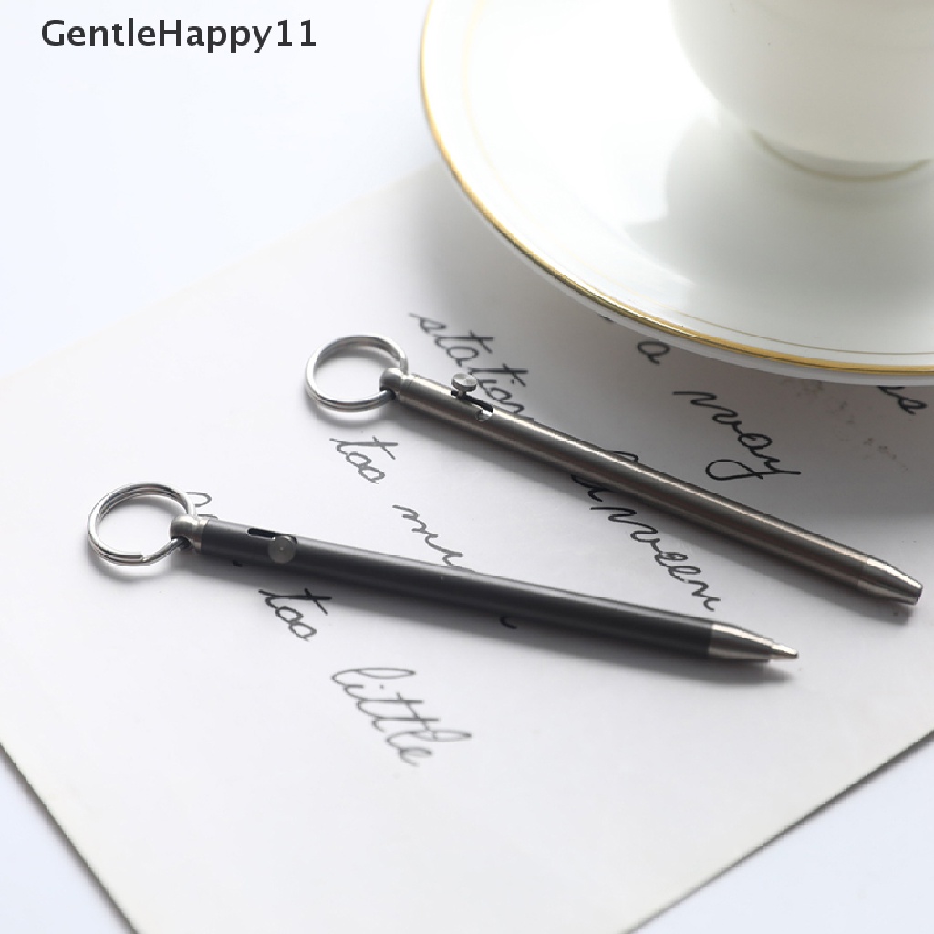 Gentlehappy Portable Mini Titanium Pen Gadget Gantungan Kunci Outdoor Praktis Lingkungan Pulpen id